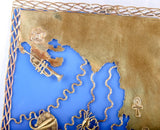 Gulf coast tabletop art, Gulf of Mexico mantle art,marine biology gift, estuary conservation science and art for the wall