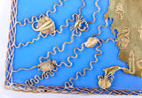 Gulf coast tabletop art, Gulf of Mexico mantle art,marine biology gift, estuary conservation science and art for the wall