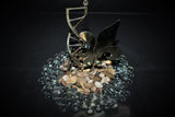 Justice Mobile Art, Metal art by Chester Allen called Due Process, consisting of DNA strand, and Scales of Justice, Art about Fairness