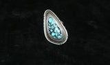 Hand Forged Sterling Silver Turquoise Ring: Calypso Variscite Gemstone