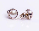 Labradorite earrings, sterling silver studs