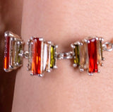 New Orleans Neutral Ground  is Higher Ground Sterling silver link semi precious stone bracelet_069 Moi Magazine
