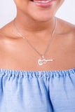 Silver guitar Necklace, Music, unique pendant, with reference to “roots” (route 66), handmade jewelry