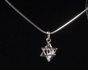 Merkaba Pendant,  3D Star Necklace, Sacred Geometry jewelry, Rosh Hashanah gift, Yoga gift for gf, Mystic mind, body, spirit amulet