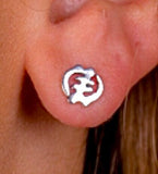 Gye Nyame Sterling Silver Stud Earrings: Adinkra Symbol Jewelry