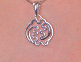 Gye Nyame necklace means God First,Sterling silver adinkra handmade pendant,Africa Cultural jewelry afrocentric