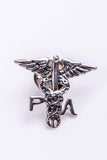 Nurse practitioner pin, caduceus with an NP, sterling silver medical emblem, graduation present for nursing student