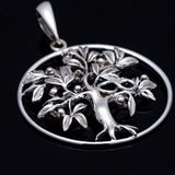 Sterling Silver Tree of Life Pendant: Infinity Symbol Fruit