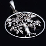 Unique Necklace gift, tree of life necklace, African and Celtic symbols in unique silver pendant,heart sankofa, Triquetra