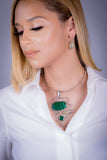 Light Green drop Earring, Sterling silver dangle earring with oval gemstone, gift for her