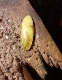 Yellow rectangular stone ring, Yellow Amber, chakra healing stone, gift for her