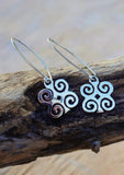 Meaningful  earrings, Dwennimmen, adinkra symbol, rams horn jewelry, sterling silver dangle, gift for Inner strength and humility