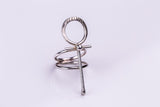 Handcrafted Silver Ankh Ring: Kemetic Coptic Cross Jewelry