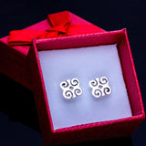 3 single stud earring set,  Adinkra symbol gift set