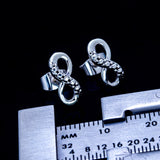 Infinity stud earrings