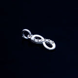 Figure 8 charm, Infinity charm necklace, sterling silver charm