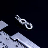 Figure 8 charm, Infinity charm necklace, sterling silver charm