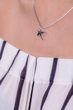 Sterling Silver Starfish Necklace: Ocean Inspired Celestial Jewelry
