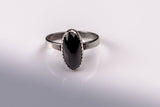 Black Onyx ring, Sterling silver ring, Pinky gemstone ring, gift for her, harmonious relationship present, stone for protection, healing