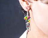Sterling Silver Chakra Earrings: Lotus Flower Yoga Jewelry