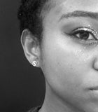 Gye Nyame stud earrings, sterling silver, Handmade God centered jewelry, God First, Adinkra symbol, black owned shop, Mothers Day Gift