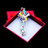 Chakra Necklace Set, Yoga Gifts, Lotus pendant and earring, Energy amulet, Metaphysical, Spiritual, rainbow color gift