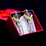 Sterling Silver Chakra Earrings: Lotus Flower Yoga Jewelry