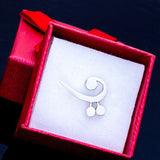 Sterling Silver Bass Clef Tie Tack - Musician Gift