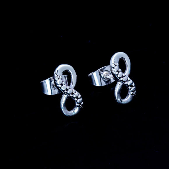 Infinity stud earrings