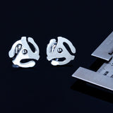 Sterling Silver 45 RPM Adapter Earrings, Music Jewelry
