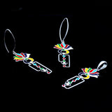 Sterling Silver Chakra Necklace Earring Set: Lotus Yoga Jewelry