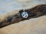 Sterling Silver 45 RPM Adapter Necklace: Retro Music Pendant