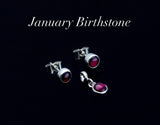 Black Onyx Sterling Silver Stud Earrings and Necklace: Minimalist Goth Set