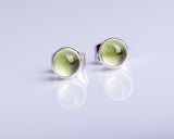 Handmade Garnet Sterling Silver Stud Earrings: January Birthstone