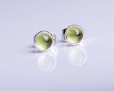 Garnet earrings, sterling silver studs, January birthstone, handmade jewelry Mothers Day gift