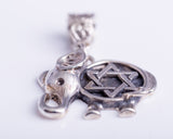 Unique Elephant Star of David pendant, sterling silver Jewish necklace, Gift for Hanukkah, purim