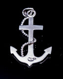 Anchor necklace, sterling silver necklace,