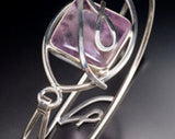 Silver Initial Clip On Earrings: Cursive Letter S or J