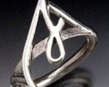 Silver Initial Clip On Earrings: Cursive Letter S or J