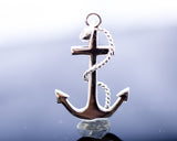 Sterling Silver Anchor Pendant Necklace: Nautical Jewelry Gift