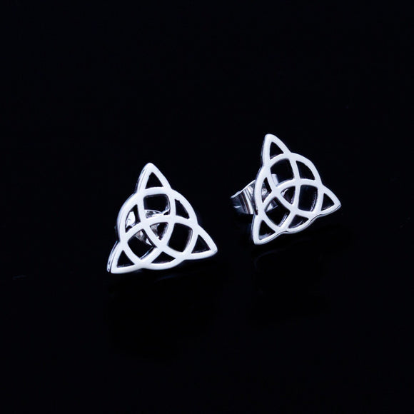 Triquetra stud earrings, Celtic knot earring, Irish, Holy trinity, mind, body spirit jewelry, St Patricks gift trinity knot