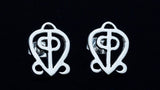 Sterling Silver Adinkra Love Charm, Odo Nnyew Fie Kwan
