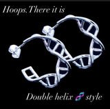 DNA drop earrings, double helix jewelry for genetics gift, graduation gift for her, handmade dangle earrings, science genetics jewelry