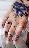 Gye Nyame ring, dainty silver band, handmade Adinkra symbol jewelry