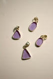 Purple sea glass necklace, triangle seaglass pendant, August gift ideas, beach tropical jewelry, sea comers gift, summer memories