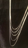 Silver Single Strand Chain: Necklace Pendant Accessory (16-30 inch)