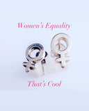Female symbol earrings, womens equity day, Venus stud earrings, womens empowerment jewelry