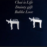 Sterling Silver Chai Stud Earrings: Jewish Symbol of Life Gift, Hanukkah present
