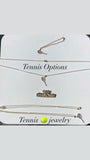 Sterling Silver Tennis Racquet Necklace: Sports Jewelry Gift