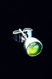 Single stud Peridot earring, Sterling silver round green August birthstone stud. studs  for men, children,  womenSeptember birthstone
